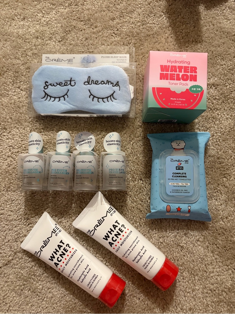 The crème shop 9pc skincare set NWT